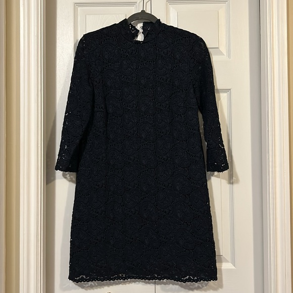 Zara navy blue lace shift dress size small - Picture 9 of 15